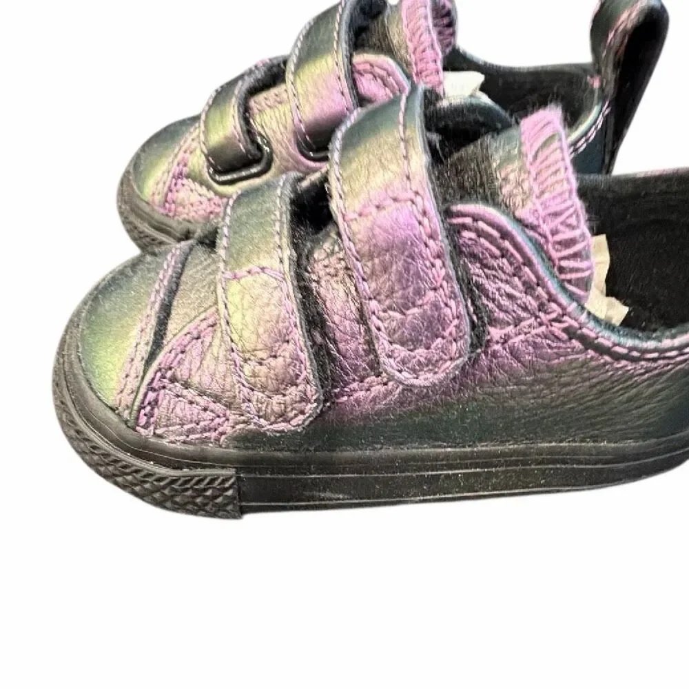 Converse Chuck Taylor All Star 2V OX 758195C Toddler Violet & Black Shoes 4C